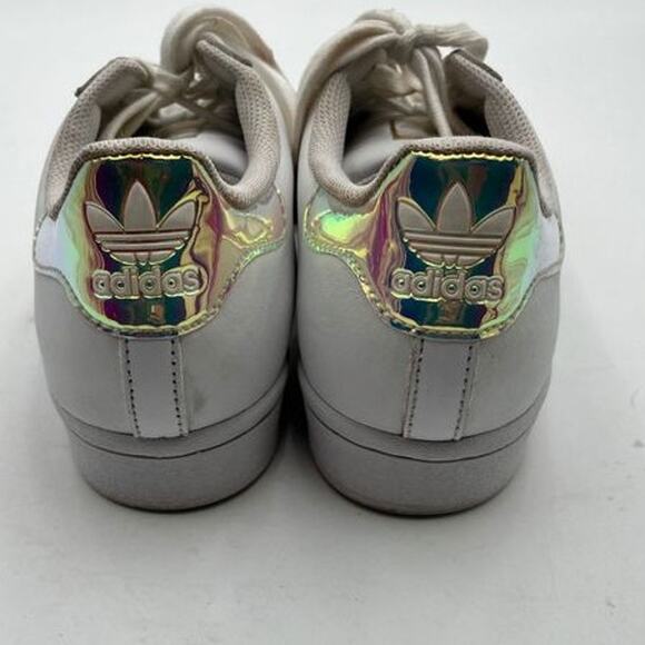 Adidas Superstar Women's Sneakers White Iridescent Holographic Size 9 FX7565 - Picture 7 of 11